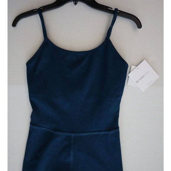 Beyond Yoga Women's Sz S Blue Gem Heather Spacedye Uplevel Midi Jumpsuit - Picture 3 of 8